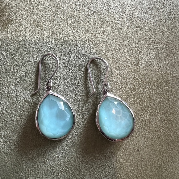 Ippolita Rock Candy sterling MOP light green drop pierced earrings - Picture 2 of 10